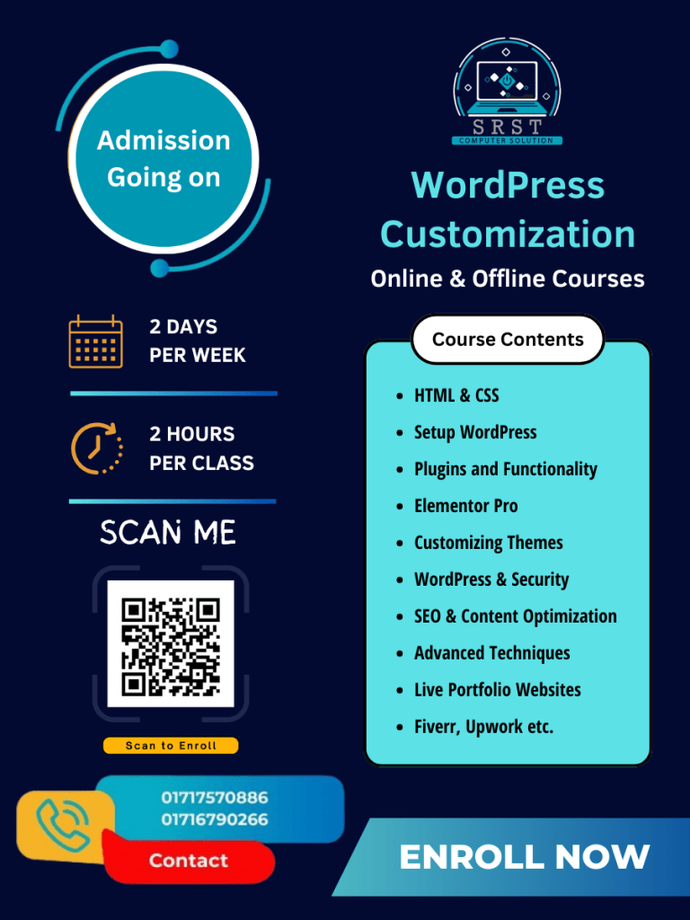 SRST computer solutions, WordPress customization, software development center, IT Firm